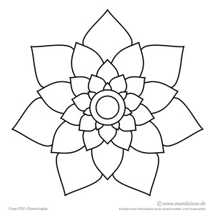 Mandala in Blumenform