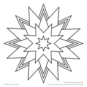 Abstraktes sternförmiges Mandala