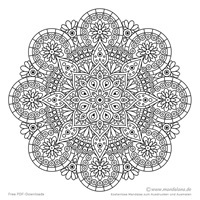 Kosteloses Mandala mit vielen Details